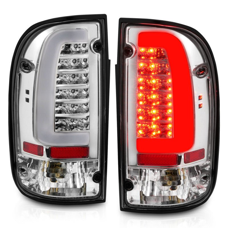 ANZO 95 - 00 Toyota Tacoma LED Taillights Chrome Housing Clear Lens (Pair) - CPC Performance