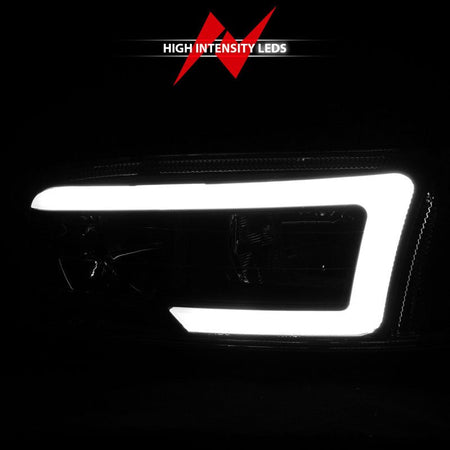 ANZO 99 - 17 GMC Sierra/Denali Headlights Black Amber (w/C Light Bars) - CPC Performance