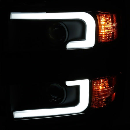 ANZO Projector Headlights 15 - 17 Chevrolet Silverado 2500HD / 3500HD Black w/ Black Rim - CPC Performance