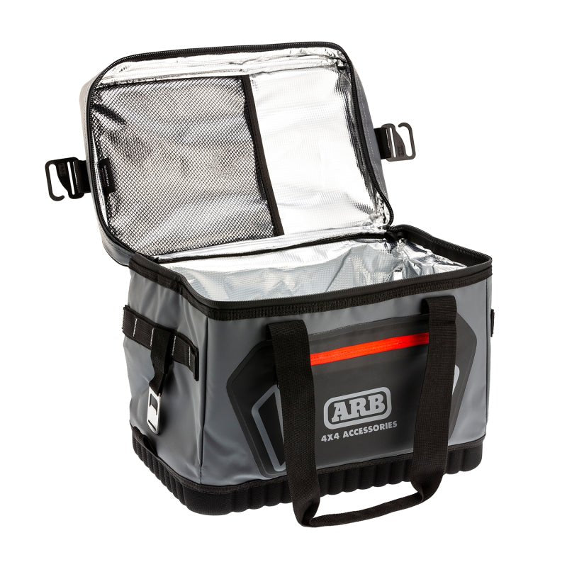 ARB Cooler Bag Charcoal w/ Red Highlights 15in L x 11in W x 9in H Holds 22 Cans - CPC Performance