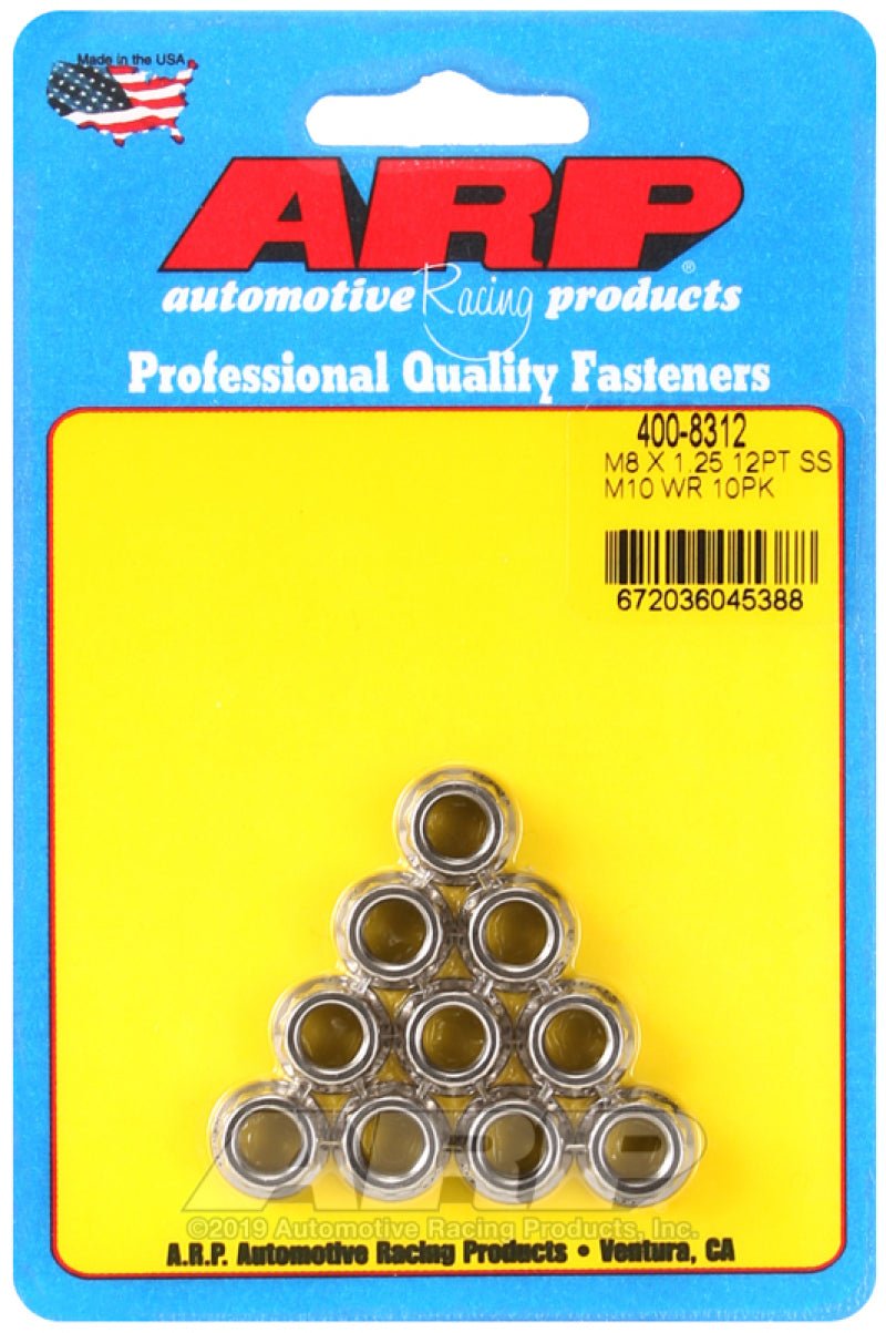 ARP M8 x 1.25 12pt SS Nut Kit - CPC Performance