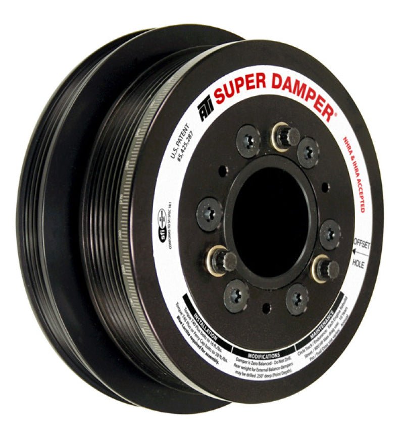 ATI Damper - 7.48in - Alum - 6 Grv - No A/C - LS3 Camaro - 10 - 15 - Gen 3 Vortec Truck - LS - CPC Performance