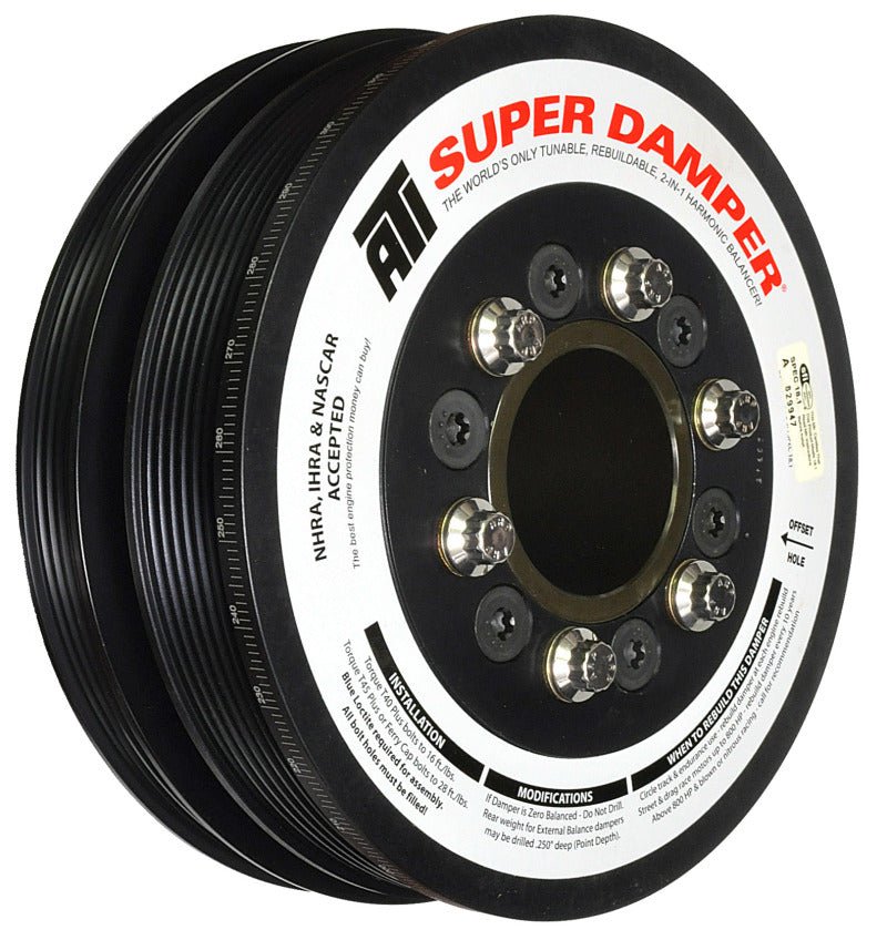 ATI Damper - 7.48in - Alum - 6/4 Grv - LS3 Camaro - 10 - 15 - Gen 3 Vortec Truck - 6 Bolt - LS - CPC Performance