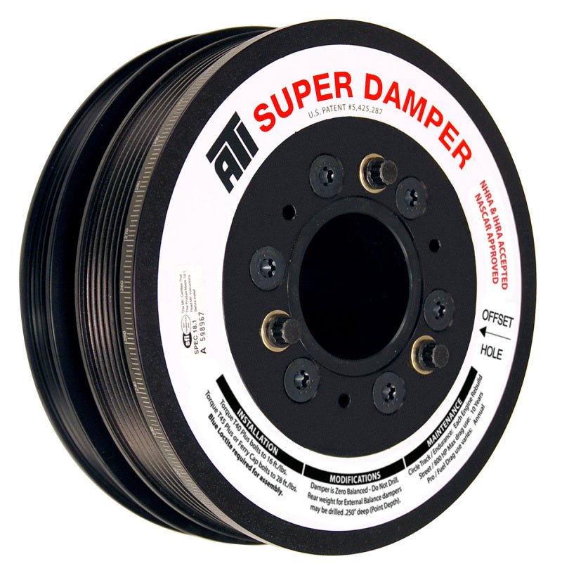 ATI Damper - 7.48in - Alum - 6/4 Grv - LS3 Camaro - 10 - 15 - Gen 3 Vortec Truck - LS - CPC Performance