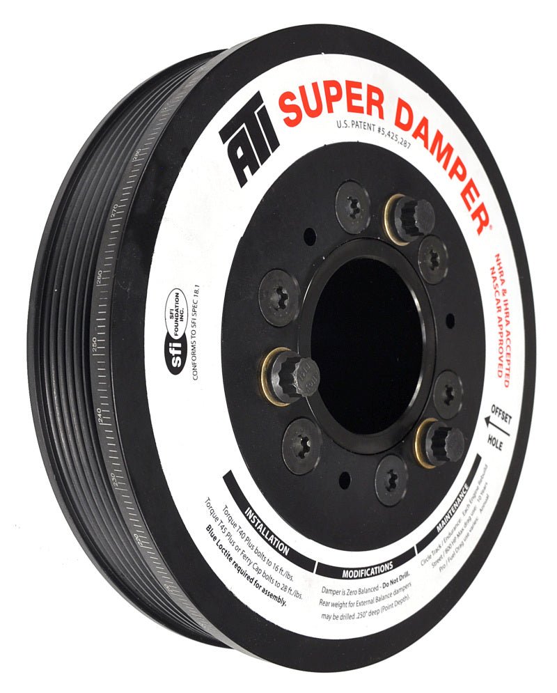 ATI Damper - 7.48in - Alum LW - 6 Grv - LS1/LS2 - F & V Body - No A/C - 3 Ring - CPC Performance