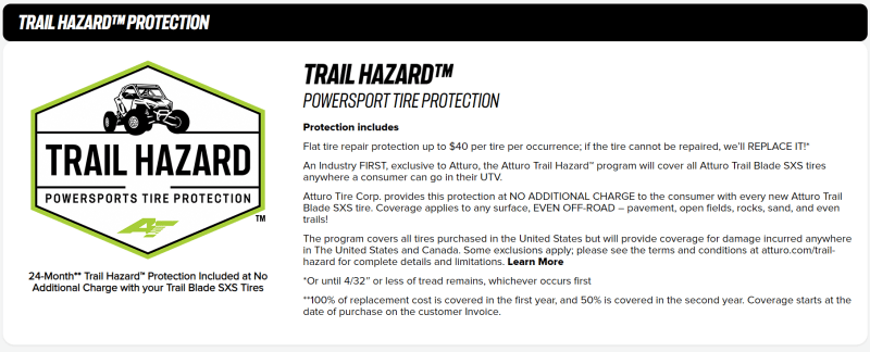 Atturo Trail Blade X/T SxS Tire - 33X10R15 80N - CPC Performance