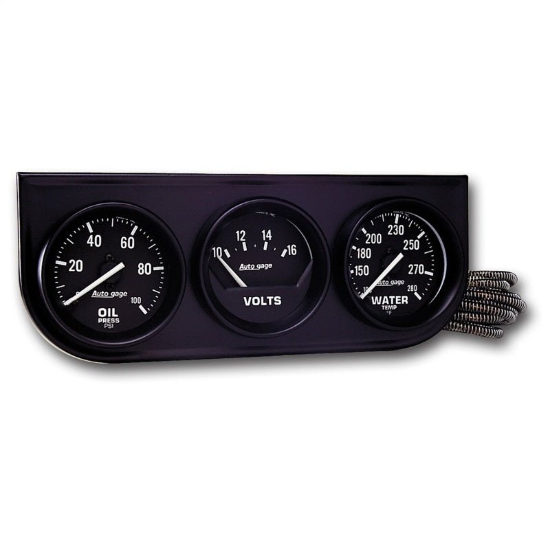 Autometer AutoGage 3 - Gauge Console 52.4mm Mech 0 - 100 PSI Oil Press/ 10 - 16 V / 130 - 280 Deg Water Temp - CPC Performance