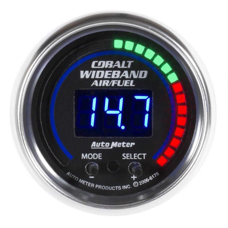 Autometer Cobalt 52mm Air/Fuel Ratio Pro Plus Digital w/ Peak & Warning Gauge - CPC Performance