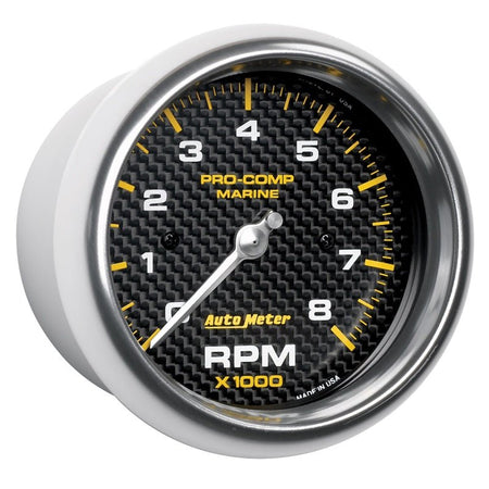 Autometer Marine Carbon Fiber 3 - 3/8in 8k RPM Tachometer - CPC Performance