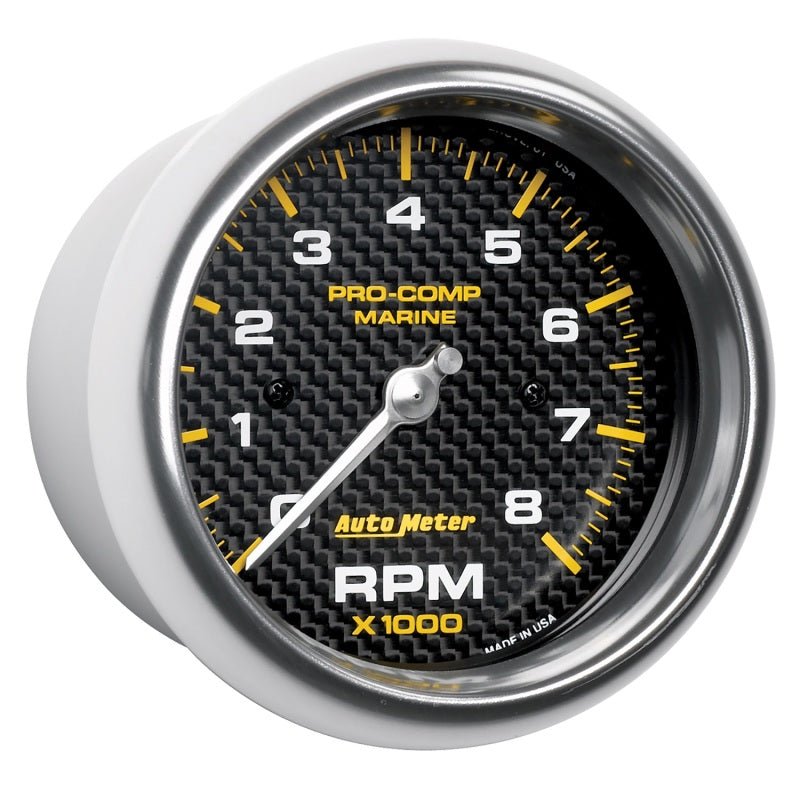 Autometer Marine Carbon Fiber 3 - 3/8in 8k RPM Tachometer - CPC Performance