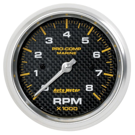 Autometer Marine Carbon Fiber 3 - 3/8in 8k RPM Tachometer - CPC Performance