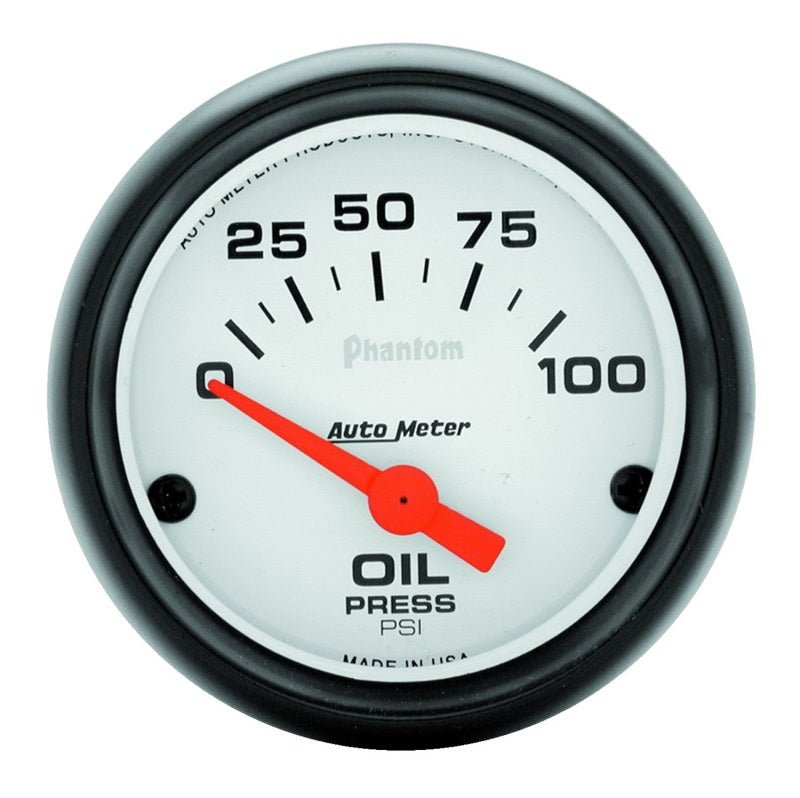 Autometer Phantom 52mm 0 - 100 PSI Electric Oil Pressure Gauge - CPC Performance