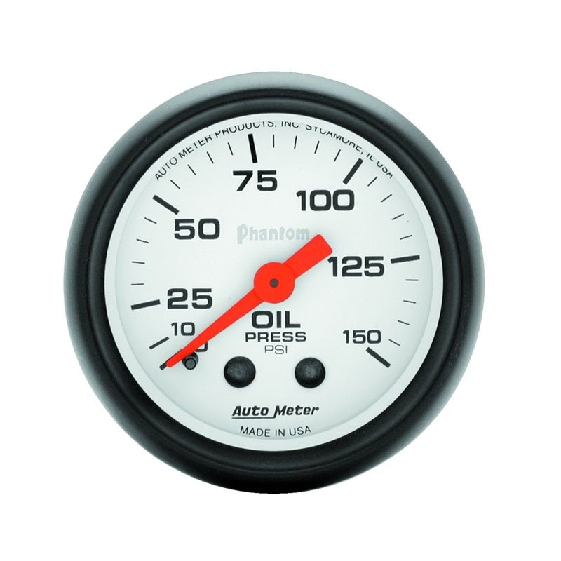 Autometer Phantom 52mm 150 PSI Mechanical Oil Pressure Gauge - CPC Performance