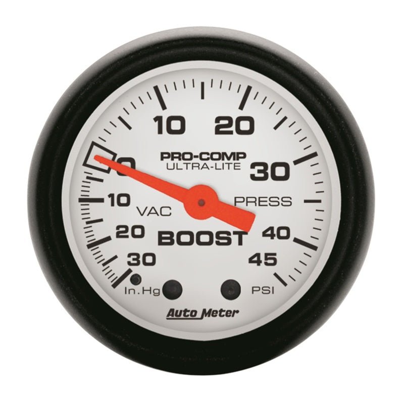 Autometer Phantom 52mm 30in Hg - Vac/45PSI Mechanical Vacuum/Boost Gauge - CPC Performance