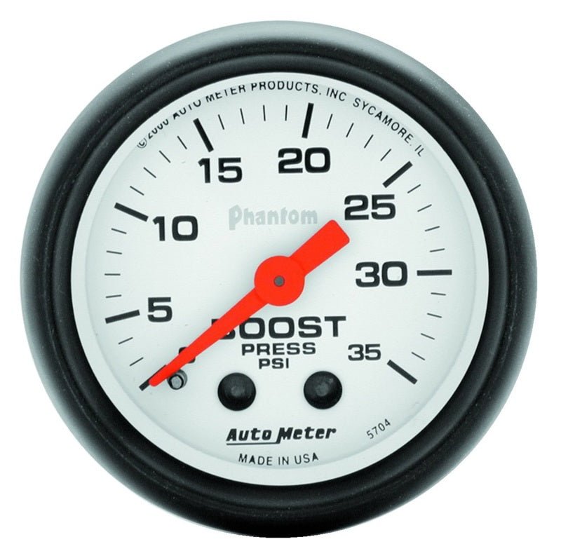 Autometer Phantom 52mm 35 PSI Mechanical Boost Gauge - CPC Performance