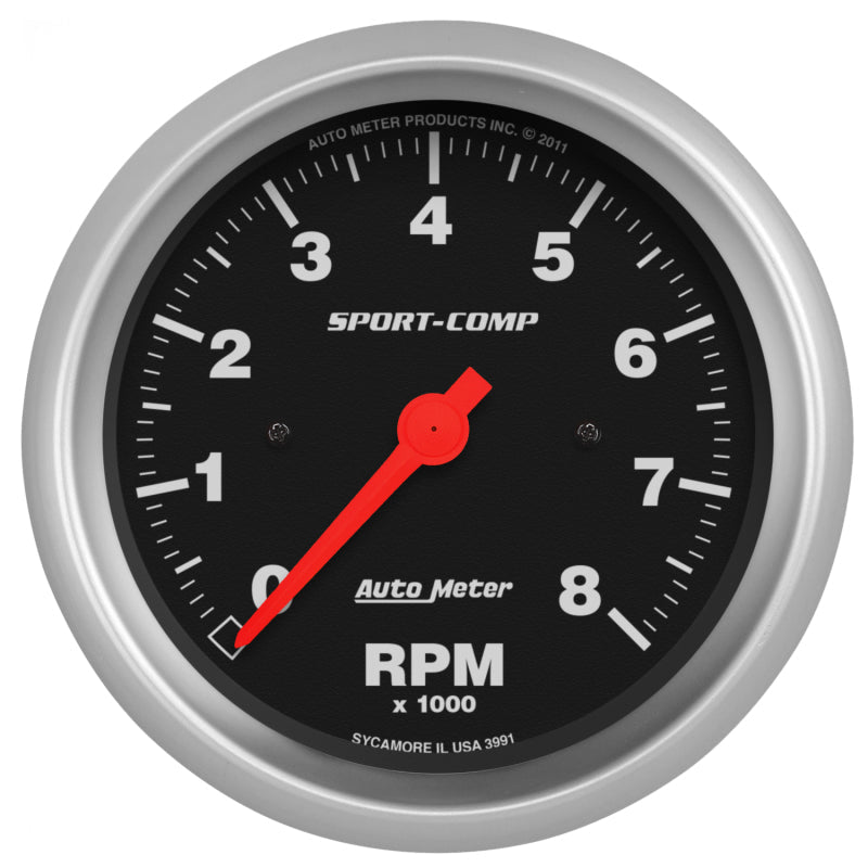 Autometer Sport - Comp 3 - 3/8 inch 8000 RPM Electronic In Dash Tach - CPC Performance