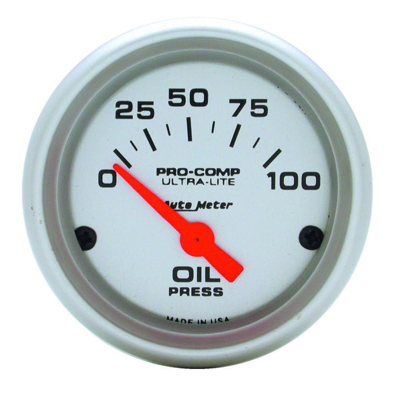 Autometer Ultra - Lite 52mm 0 - 100 PSI Electronic Oil Pressure Gauge - CPC Performance