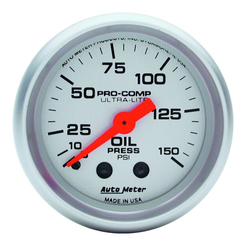 Autometer Ultra - Lite 52mm 0 - 150 PSI Mechanical Oil Pressure Gauge - CPC Performance