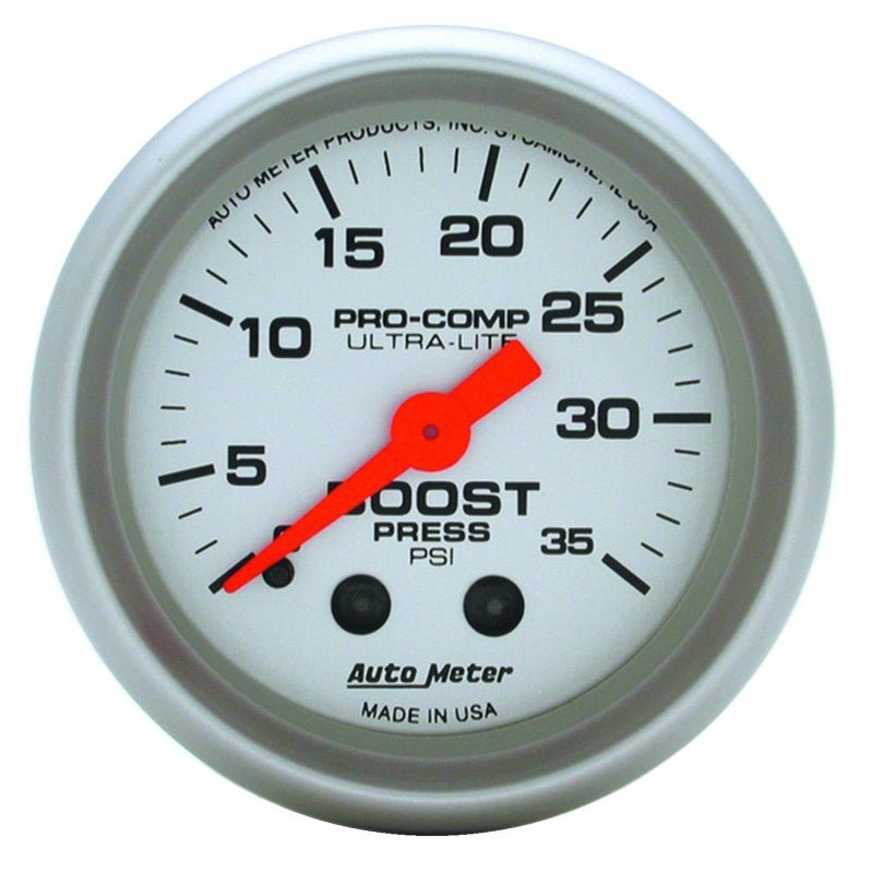 Autometer Ultra - Lite 52mm 35 PSI Mechanical Boost Gauge - CPC Performance