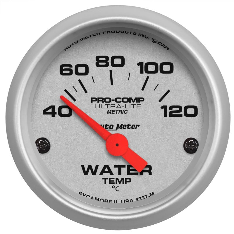 Autometer Ultra - Lite 52mm 40 - 120 Deg C Short Sweep Electronic Water Temp Gauge - CPC Performance