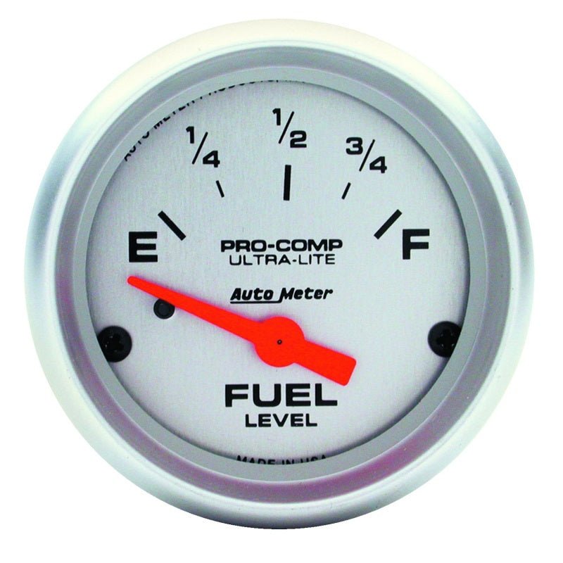 Autometer Ultra - Lite 52mm 73 OHMS Empty/10 OHMS Full Short Sweep Electronic Fuel Level Gauge - CPC Performance