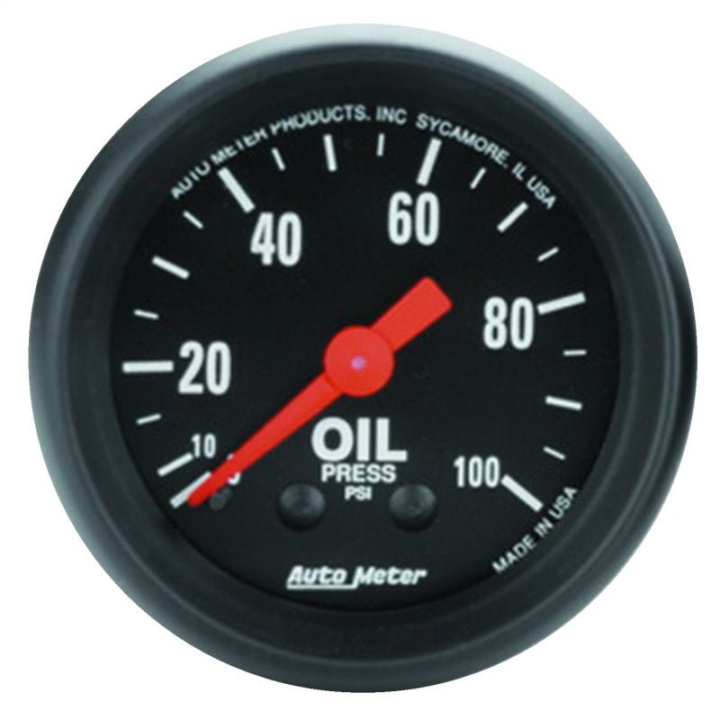 Autometer Z Series 52mm 0 - 100 PSI Mechanical Oil Pressure Gauge - CPC Performance