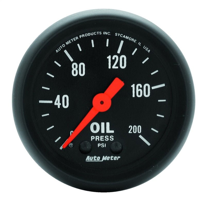 Autometer Z Series 52mm 0 - 200 PSI Mechanical Oil Pressure Gauge - CPC Performance