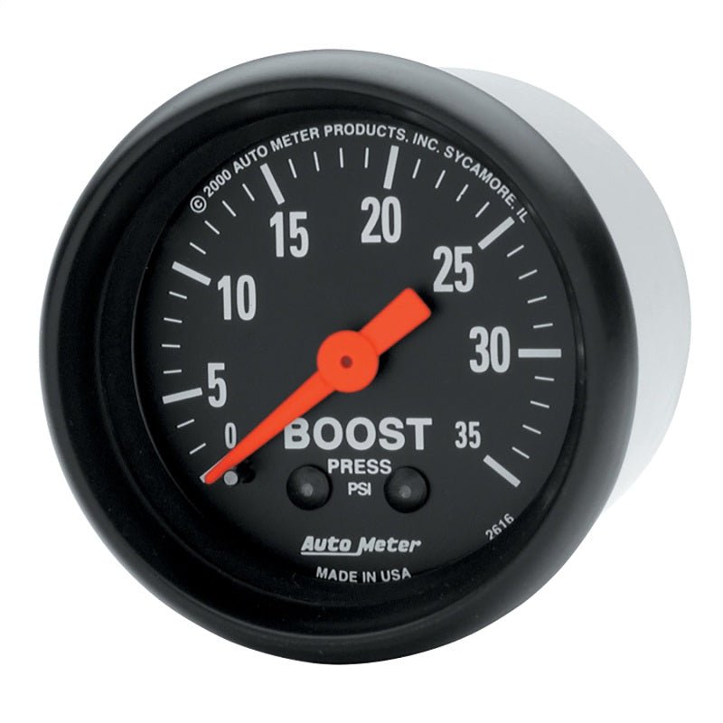 Autometer Z Series 52mm 0 - 35 PSI Mechanical Boost Gauge - CPC Performance