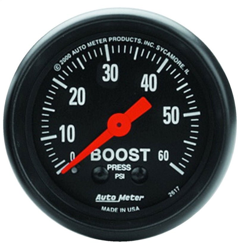 Autometer Z Series 52mm 0 - 60 PSI Mechanical Boost Gauge - CPC Performance
