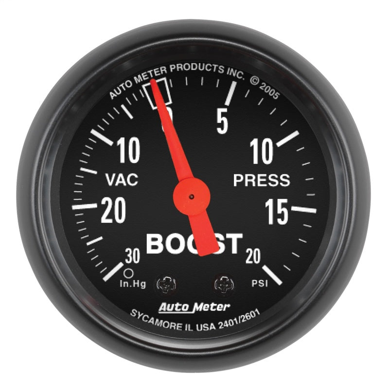Autometer Z Series 52mm 20 PSI Mechanical Boost Vacumm Gauge - CPC Performance