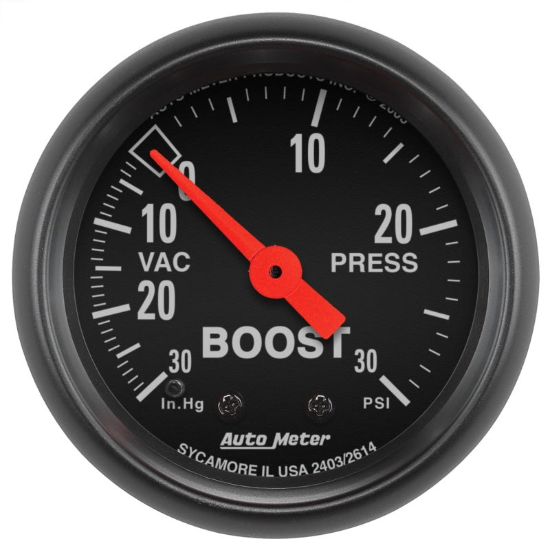 Autometer Z Series 52mm 30 In Hg. - Vac. / 30 PSI Boost / Vacuum Gauge - CPC Performance