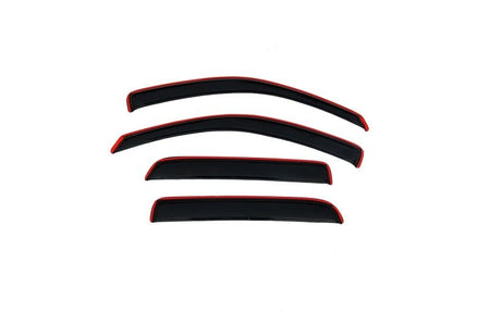 AVS 05 - 11 Dodge Dakota Quad Cab Ventvisor In - Channel Front & Rear Window Deflectors 4pc - Smoke - CPC Performance