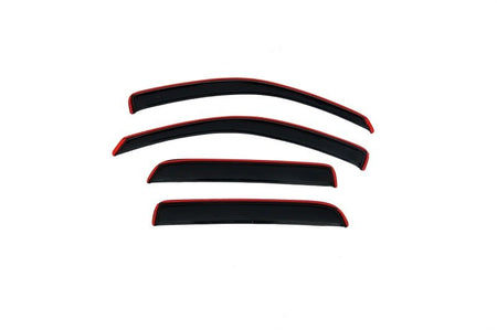 AVS 05 - 11 Dodge Dakota Quad Cab Ventvisor In - Channel Front & Rear Window Deflectors 4pc - Smoke - CPC Performance