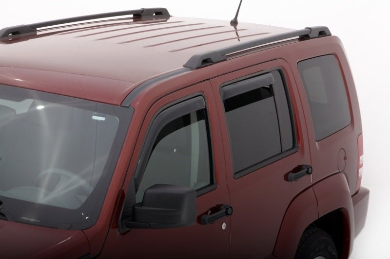 AVS 08 - 14 Jeep Liberty Ventvisor In - Channel Front & Rear Window Deflectors 4pc - Smoke - CPC Performance