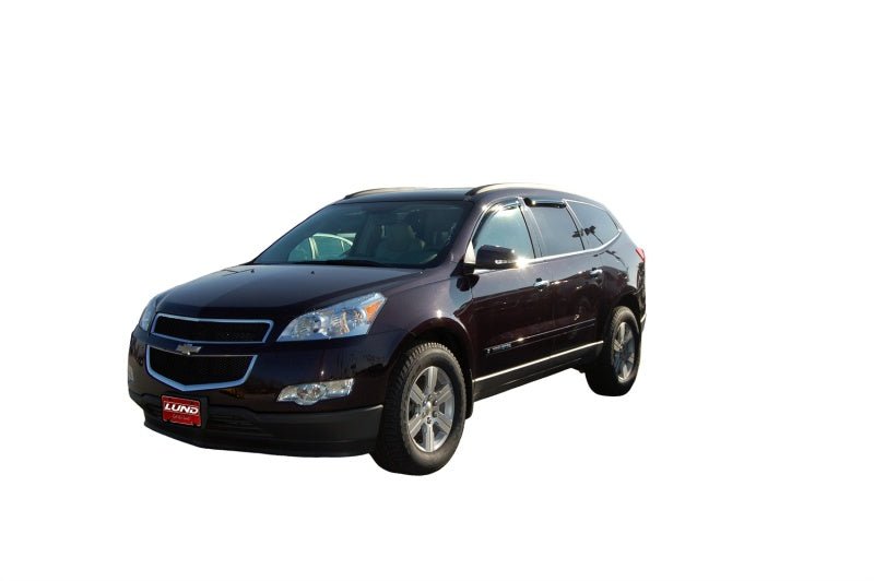 AVS 09 - 17 Chevy Traverse Ventvisor Outside Mount Window Deflectors 4pc - Smoke - CPC Performance