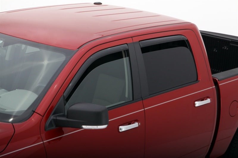 AVS 09 - 18 Dodge RAM 1500 Crew Cab Ventvisor In - Channel Front & Rear Window Deflectors 4pc - Smoke - CPC Performance