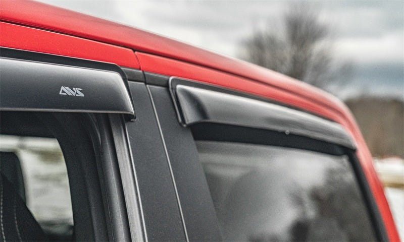AVS 09 - 18 Dodge RAM 1500 Crew Cab Ventvisor Outside Mount Window Deflectors 4pc - Smoke - CPC Performance