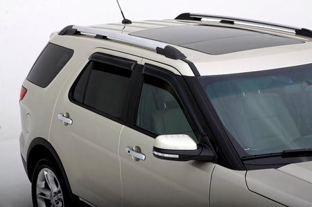 AVS 11 - 18 Ford Explorer Ventvisor Outside Mount Window Deflectors 4pc - Smoke - CPC Performance