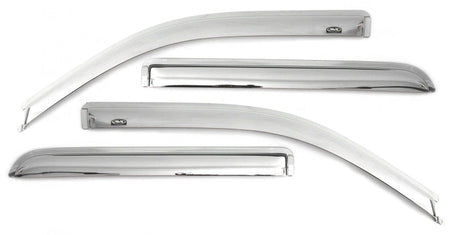 AVS 11 - 18 Jeep Grand Cherokee Ventvisor Outside Mount Front & Rear Window Deflectors 4pc - Chrome - CPC Performance