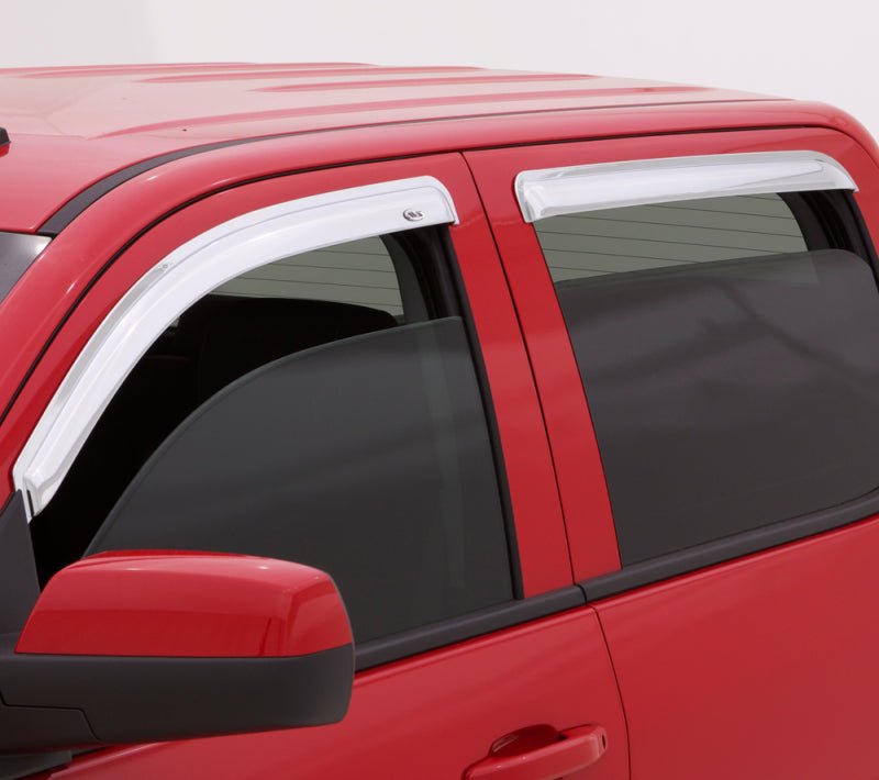 AVS 15 - 18 Chevy Silverado 2500 Crew Cab Ventvisor Front & Rear Window Deflectors 4pc - Chrome - CPC Performance