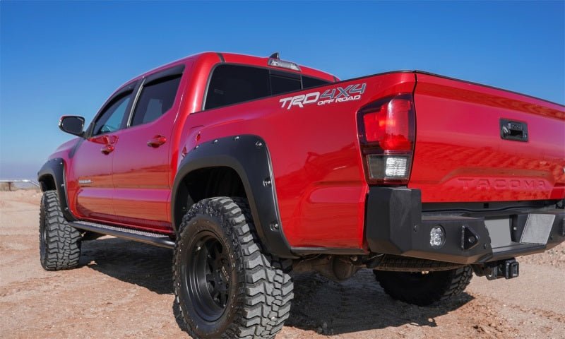 AVS 16 - 18 Toyota Tacoma Double Cab Ventvisor In - Channel Front & Rear Window Deflectors 4pc - Smoke - CPC Performance