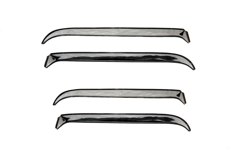 AVS 87 - 98 Ford F - 250 Super Duty Ventshade Front & Rear Window Deflectors 4pc - Stainless - CPC Performance