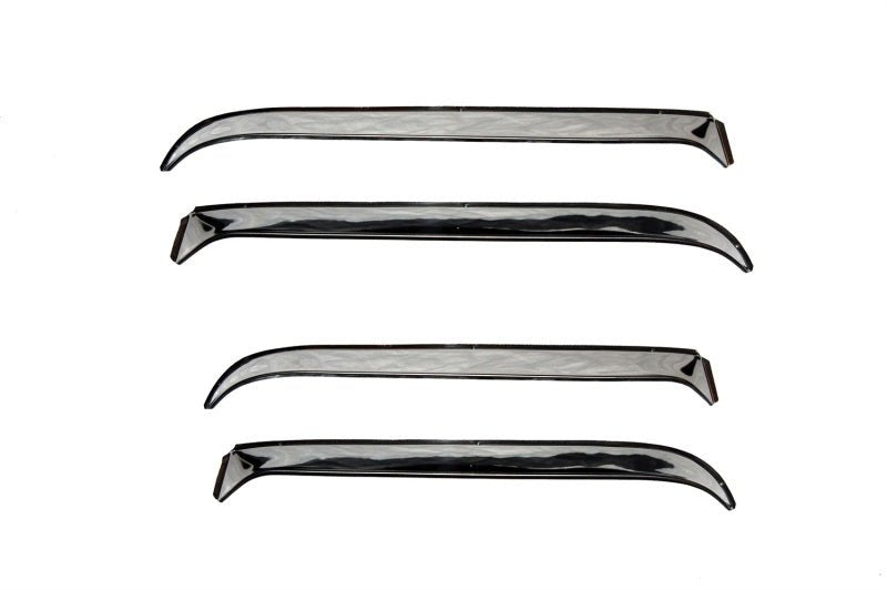 AVS 87 - 98 Ford F - 250 Super Duty Ventshade Front & Rear Window Deflectors 4pc - Stainless - CPC Performance