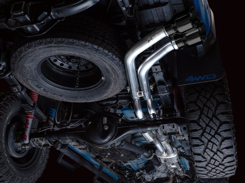 AWE 16 - 22 Toyota Tacoma 0FG Catback Exhaust w/ BashGuard - Dual Diamond Black Tips - CPC Performance