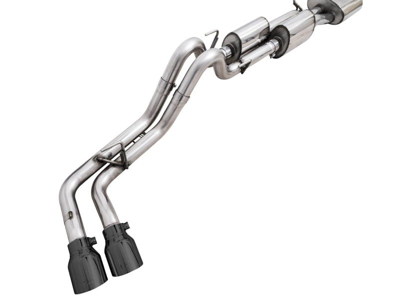 AWE 16 - 22 Toyota Tacoma 0FG Catback Exhaust w/ BashGuard - Dual Diamond Black Tips - CPC Performance