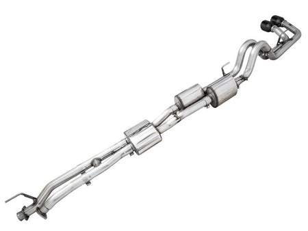 AWE 16 - 22 Toyota Tacoma 0FG Catback Exhaust w/ BashGuard - Dual Diamond Black Tips - CPC Performance
