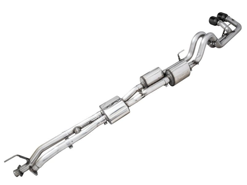 AWE 16 - 22 Toyota Tacoma 0FG Catback Exhaust w/ BashGuard - Dual Diamond Black Tips - CPC Performance