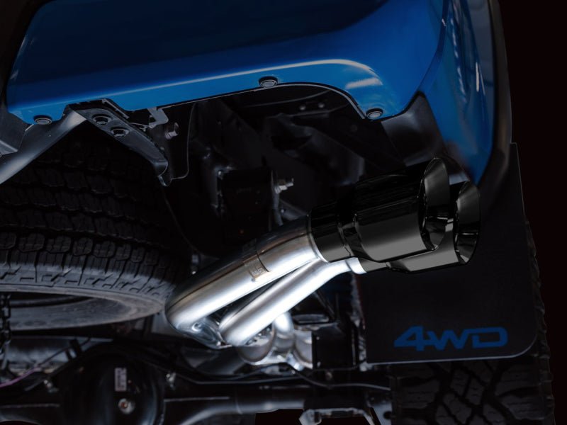AWE 16 - 22 Toyota Tacoma 0FG Catback Exhaust w/ BashGuard - Dual Diamond Black Tips - CPC Performance