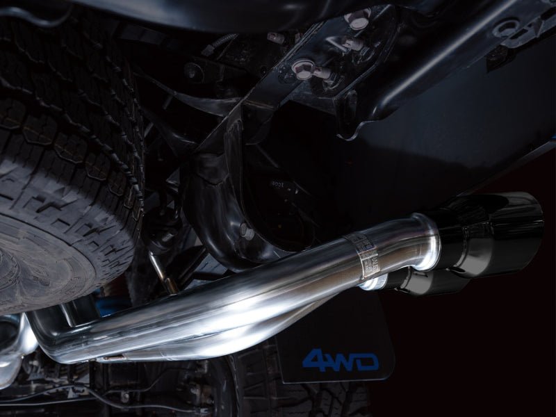 AWE 16 - 22 Toyota Tacoma 0FG Catback Exhaust w/ BashGuard - Dual Diamond Black Tips - CPC Performance