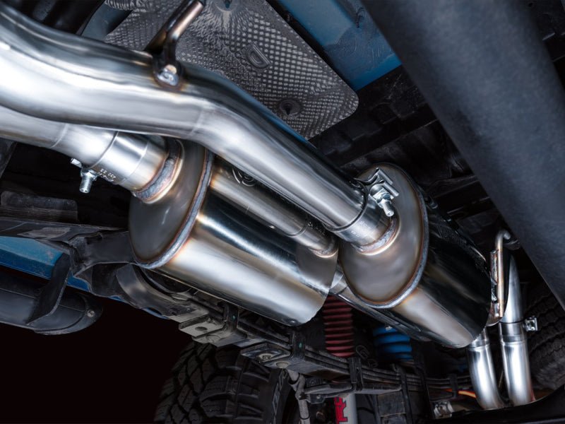 AWE 16 - 22 Toyota Tacoma 0FG Catback Exhaust w/ BashGuard - Dual Diamond Black Tips - CPC Performance